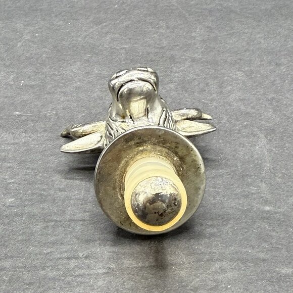 Vintage Bull Bear Market Neiman Marcus Silver Plated Bottle Stopper Set - Picture 8 of 12